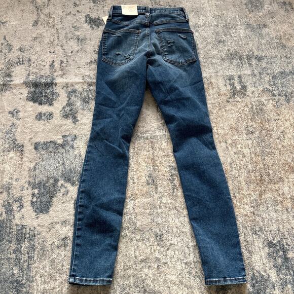 Universal Thread Super Stretch High Rise Skinny Jeans Ripped Distressed Women 00 - Picture 3 of 9